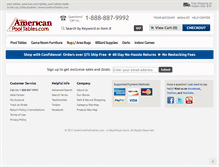 Tablet Screenshot of americanpooltables.com